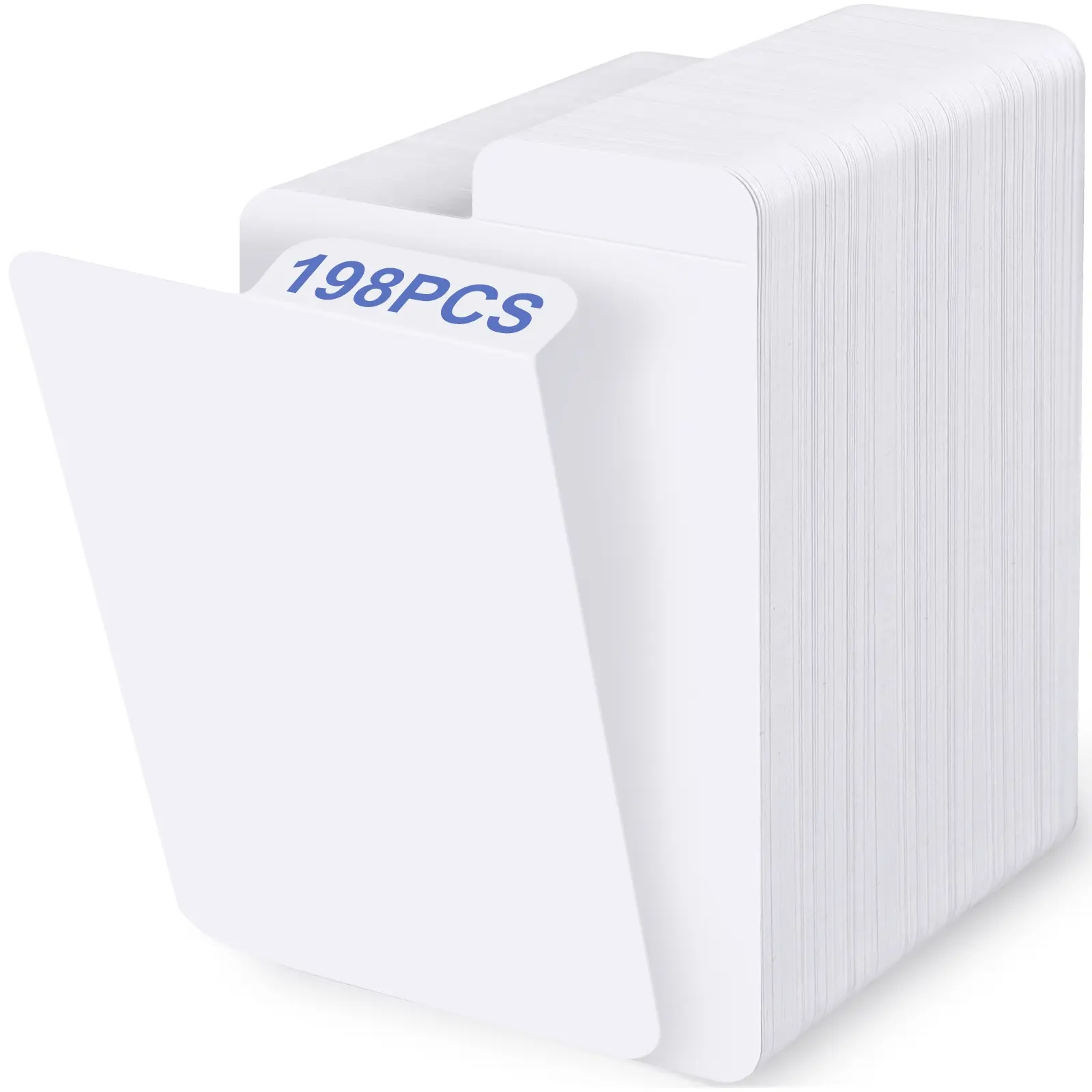 198PCS Paper Card Dividers,Trading Card Dividers, Trading Card Organizer, Sports Card Storage, Cards Storage, TCG Storage, Standard vertical card Divider for Study/Sports/Games Card Categorization and Management - White