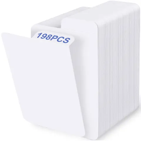198PCS Paper Card Dividers,Trading Card Dividers, Trading Card Organizer, Sports Card Storage, TCG Storage, Standard vertical card Divider for Study/Sports/Games Card Categorization and Management, Collectible Cards Accessory - White