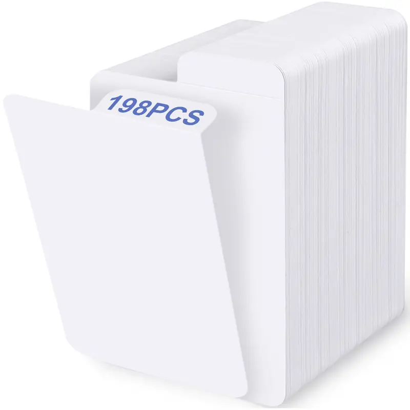 198PCS Paper Card Dividers,Trading Card Dividers, Trading Card Organizer, Sports Card Storage, TCG Storage, Standard vertical card Divider for Study/Sports/Games Card Categorization and Management, Collectible Cards Accessory - White