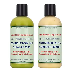 Moringa Chebe Fenugreek Shampoo and Conditioner Set for damage hair