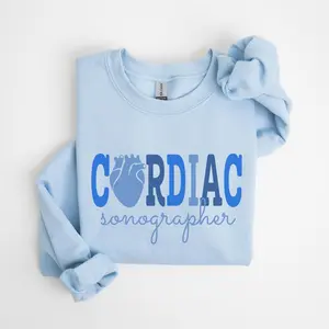 Cardiac Sonographer Short Sleeved T-SHIRT /Sweatshirt, Cardiac Ultrasound Tech, Cardiovascular Sono Tech, Cardiac Sonographer,Sonography Fabric Sleeve