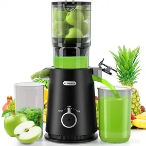 Cold Press Juicer, Whole Juicer, Juicer Machines with 4.35" Wide Mouth, Whole Fruit juicer, Juice Extractor for Vegetable and Fruit, High Juice Yield, Easy to Clean with Brush