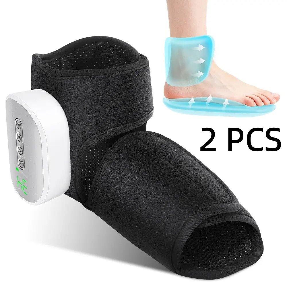 2Pcs Dual Airbag Foot & Ankle Massager, multi-mode kneading & heating, NTC constant temp, long battery, USB Rechargeable Massagers, relieves foot fatigue for home & office