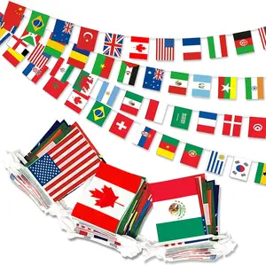 1pcs 48 Nations Hanging Flag Banner - Waterproof Decoration Banners, Party Background Decoration, Wall Hanging Backdrop for Sports Game Day, Home & Event Decor (Sports & Outdoor Fan Shop Premier League Essentials)