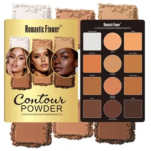 12 Color Makeup Concealer Highlight 3d Matte Palette, Highlighter Makeup Palette, Multifunction Contour Bronzer Powder Makeup Tray, Holiday Party Makeup Tray for Women and Girls