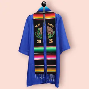 Class of 2026 Escudo Sarape Stole Mexican Sarape Graduation Stole Si Se Pudo