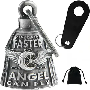 Motorcycle Guardian Bell Gremlin Bell for Bikers, Lucky Riding Bell Keychain, Traditional Motorcycle Gift