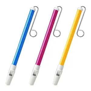 3Pcs Rapid Response Slide Whistle Musical Toys - Vibrant Blue, Pink, Yellow - Funny Instrument for Kids - Ideal for Party Favors, Pranks, Rapid Response Whistles