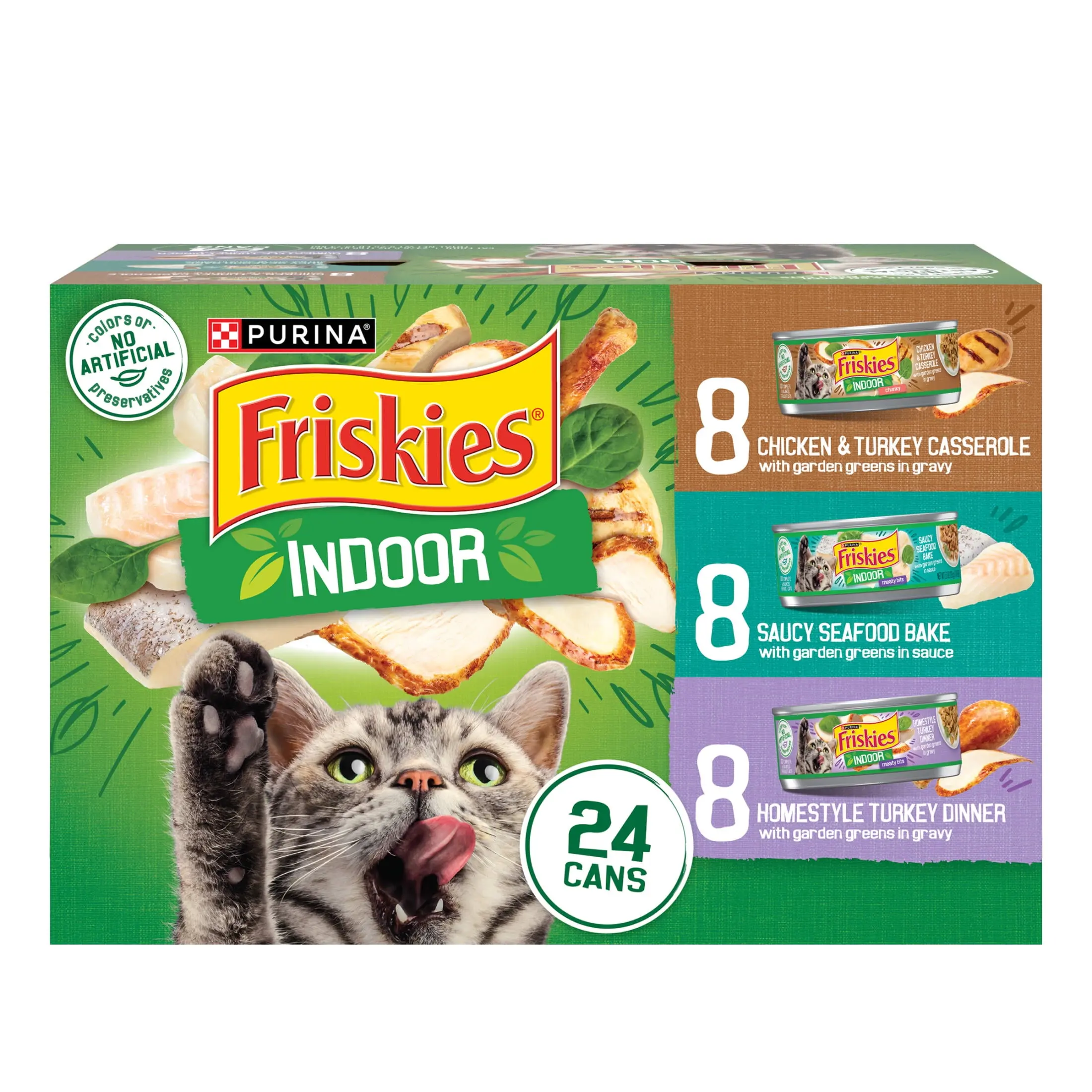 Purina Friskies Variety Pack, Wet Cat Food, 5.5 oz Cans, 24 Pack