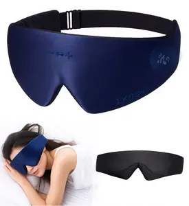 Sleep Headphones Bluetooth: 99% Blackout Eye Mask with Bluetooth 5.4 - Wireless Music Sleeping Eye Cover - HD Speaker & 13 Hours Playtime - Ideal for Travel - White Elephant Gifts for Adults