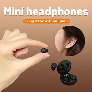 Ultra Mini Invisible Wireless Bluetooth Earbuds, Sleep-Friendly Discreet Earphones with LED Charging Case, Bluetooth 5.4 HD Stereo, Comfort Fit for Office Work, Side Sleep & Daily Use
