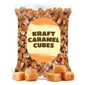 Caramel Candy - 2 Pound Bulk Pack (About 150 Count) - Individually Wrapped Soft Caramels for Parties, Candy Bowls, Baking, and Gift Bags - Creamy Vanilla Cubes