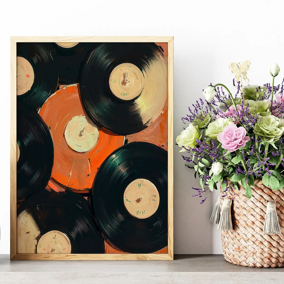 Unframed, Room Decor, Trendy Art Prints, Music Poster, Vinyl Records Print, Vintage Record Eclectic, Retro Wall Art, Vinyl Wall Art, Eccentric Art