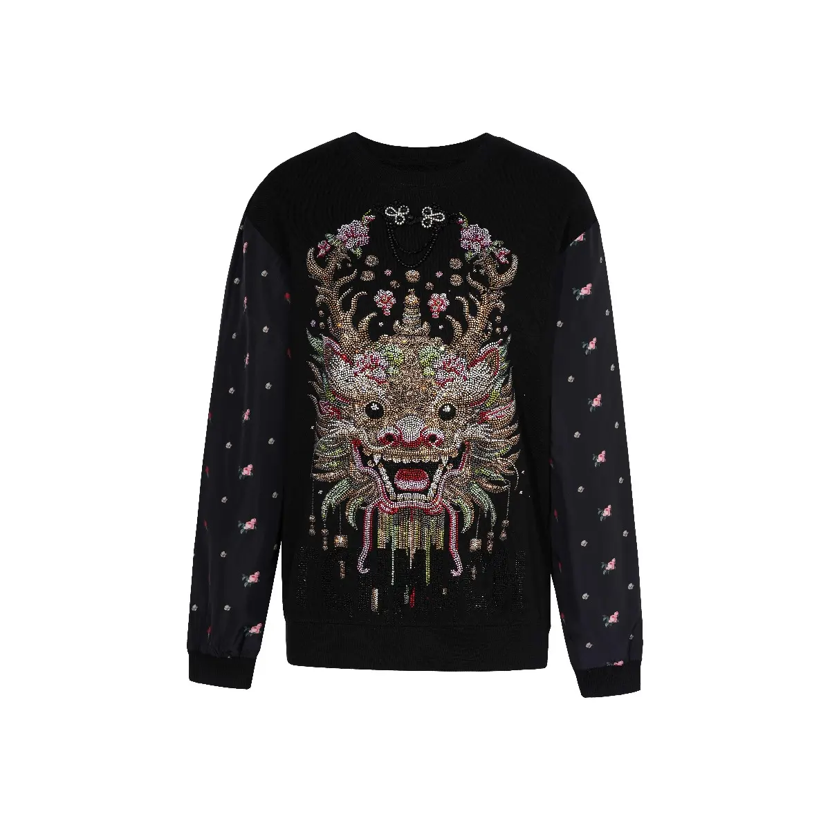 TCH - Light Luxury | Heavy Industry | Hot Stamping | Fashion | Leisure | Trendy Cool | Versatile Round Neck | Hoodie | Women | Dragon