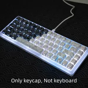 Backlight Keycap, Side Engraved Light Transmission Keycap, Keyboard Keycap for 6.25U Space 61 68 75 87 98 100 104 108, Backlit Keycap, PBT Material