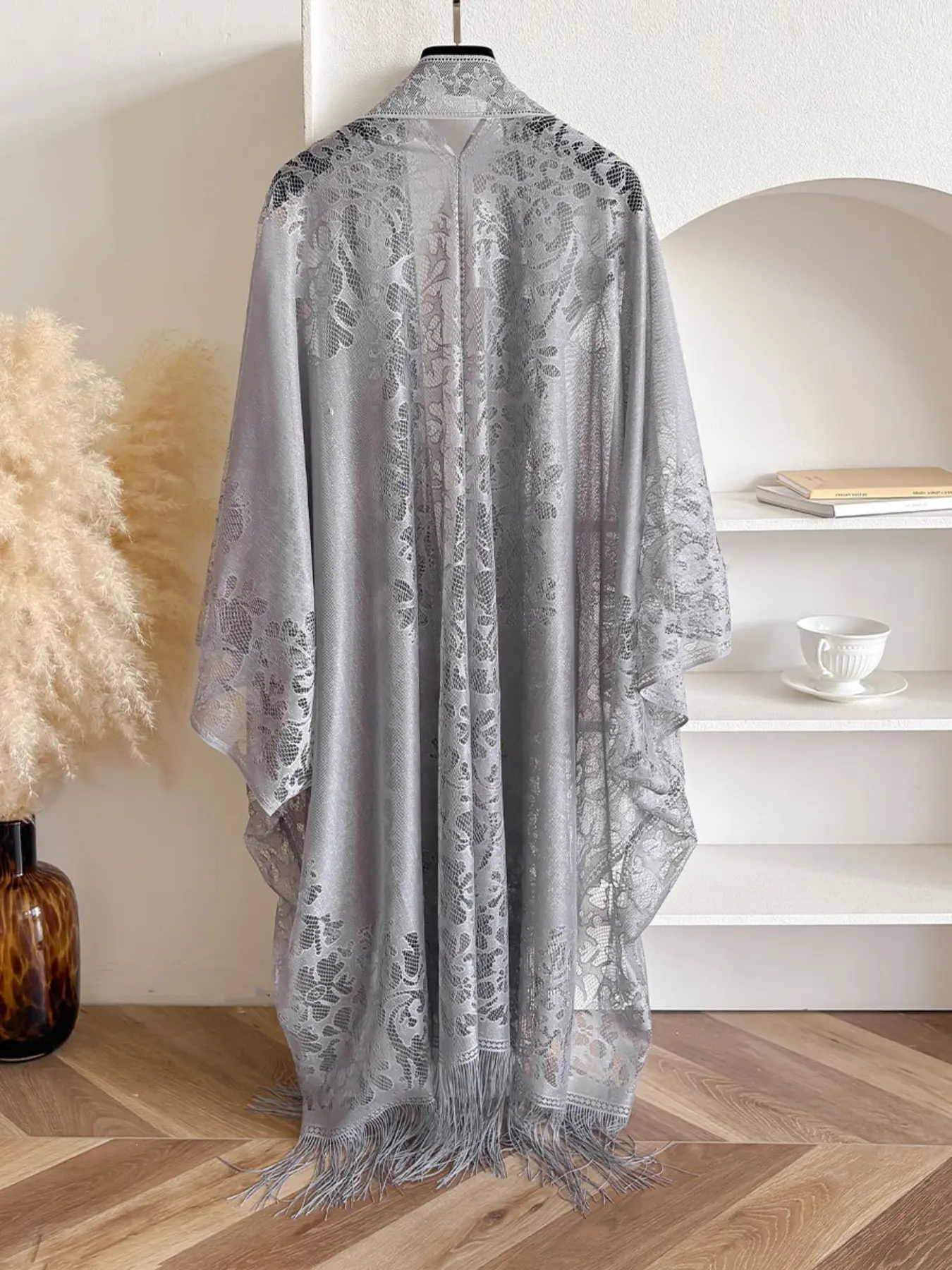 Sunscreen Shawl Spring Summer New Cheongsam Outerwear, Thin Lace Hollow Out Fringe Ancient Casual Style Scarf, Gift Birthday Valentine's Day Party Travel Women