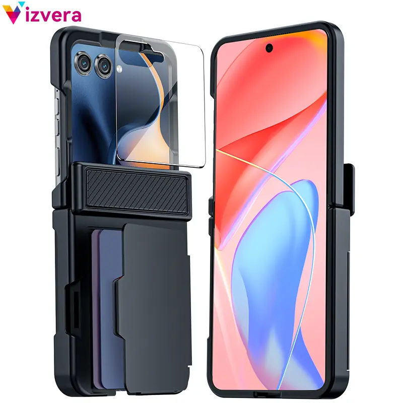 Vizvera for Motorola Razr Case with Card Holder RFID Blocking,Hinge Protection,Screen Protector,Rugged Anti-Scratch Shockproof Phone Case，Motorola Razr 2024/Razr 2026 /Razr 2025 #SummerVibes #Built for Tech Enthusiasts，phone case，TikTokShopDealsforYouDays