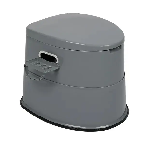 Portable Toilet with Non-slip Mat Grey rv toilet portable travel toilet toilet bidet soft seat potty toilet splash guard
