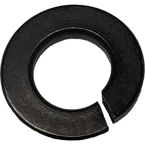 Black Metal Lock Washers, 1/4 Inch Mechanical Hardware, 014973123697, Pack of 20