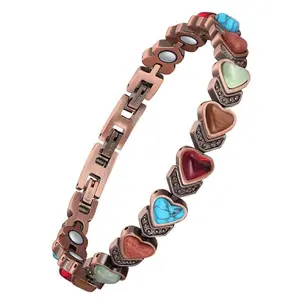 Copper Bracelet for Women for Arthritis and Joint,Pure Copper Magnetic Therapy Bracelets ,Natural Unique Gemstone,Gifts for Women