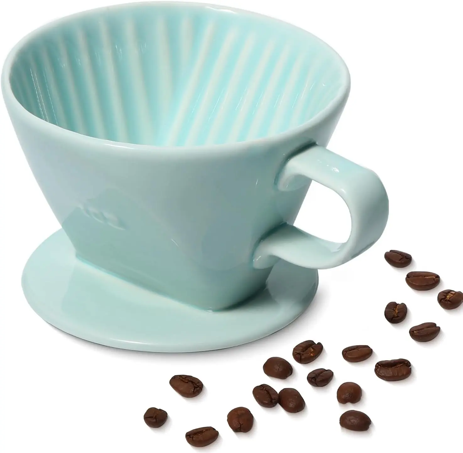 Pour Over Ceramic, Coffee Dripper Ceramic Coffee Maker,Green