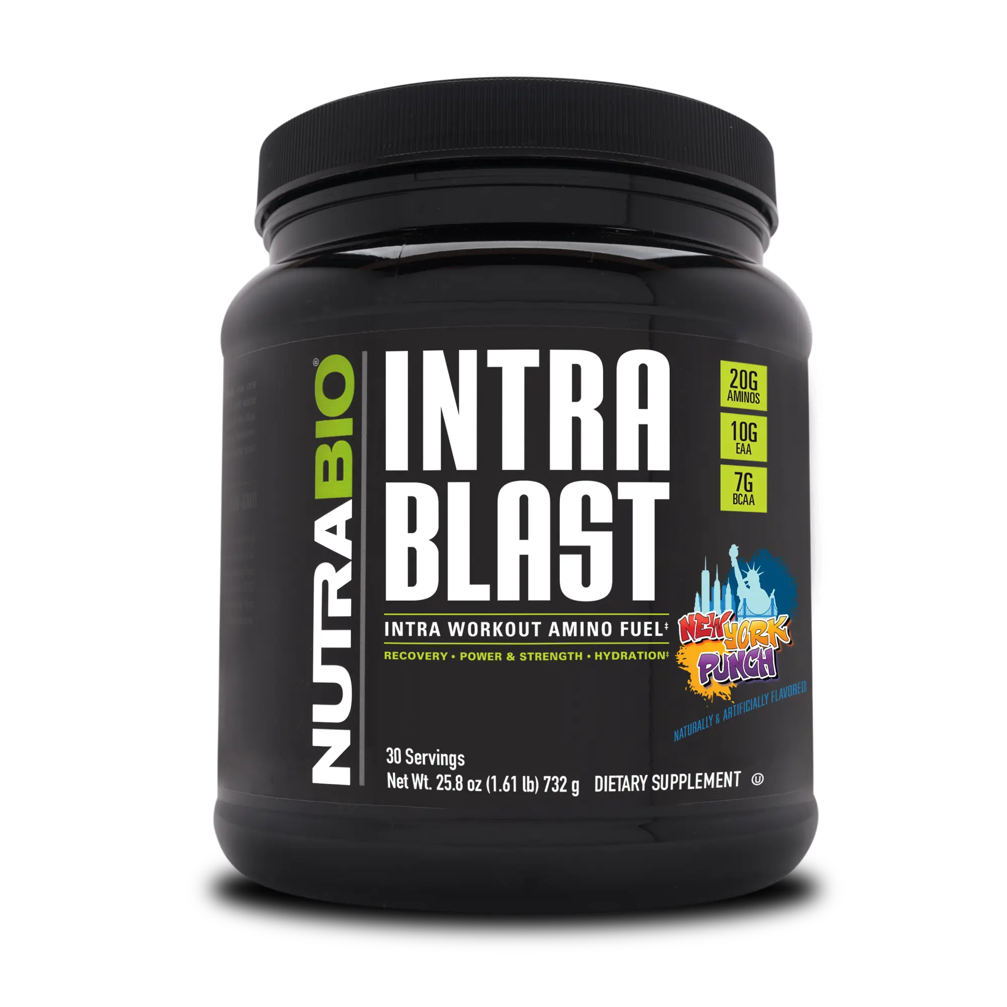 NutraBio Intra Blast Intra Workout | EAAs + BCAAs + Electrolytes | Hydration, Muscle Strength, Recovery | 30 Servings
