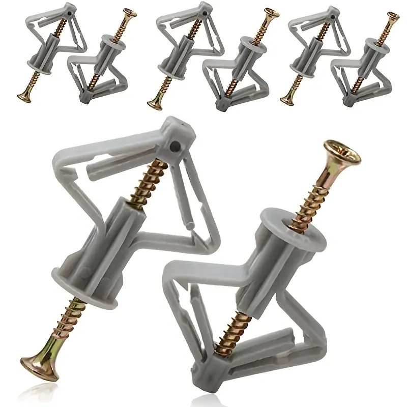 10 Sets Expansion Screw, Expansion Tube, Plastic Rubber Plug, Expansion Plug, Butterfly-shaped Self-tapping Expansion Thread Screw Tube, Expansion Bolts