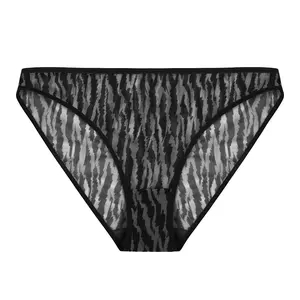 HSIA Zebra Wild Sexy Sheer Mesh Panty Mid Rise Bikini Briefs For Women Soft Breathable Half Coverage Underwear Stretch Waistband Stay In Place Panties SpringStatements