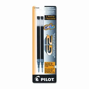 Pilot 77233 Refill for G2 Gel- Dr. Grip Gel/Ltd- ExecuGel G6- Q7- Ex Fine- Blue- 2/Pack