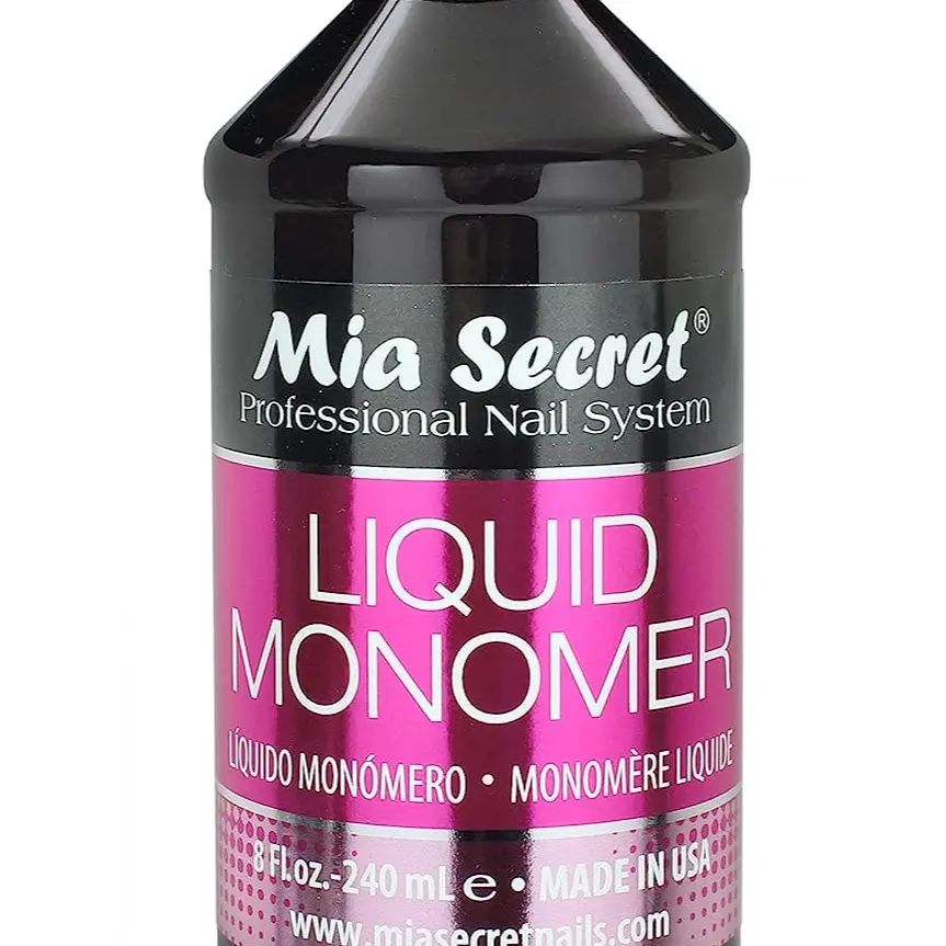 Mia Secret Professional Liquid Monomer with EMA for Flexible Sculpting, Acrylic Nail Extension Art Supplies, 8 oz (240ml), Nail Supplies, Easy-To-Sculpt, Ethyl Methacrylate, Safe For Cosmetic Use, Ema-Based For Pro Nails