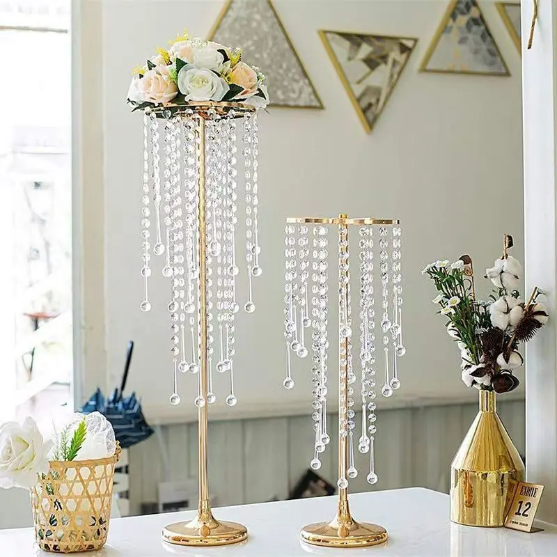 Artificial Flower Stand, 4 Counts/set Metal Flower Stand, Wedding Table Centerpiece, Wedding Centerpieces, Decorative Centerpiece, Suitable for Party Decor Supplies, Anniversary Ceremony Birthday Decoration, Ornaments, Home Decor Ornaments