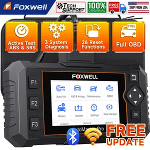 FOXWELL NT650 PRO OBD2 Scanner Bidirectional Diagnostic Scan Tool with 26+ Resets, Injector Coding, DPF, SAS/EPB/TPMS/Oil Reset, OBDII Code Reader Automotive Diagnostic Analyzer, Lifetime Free Update