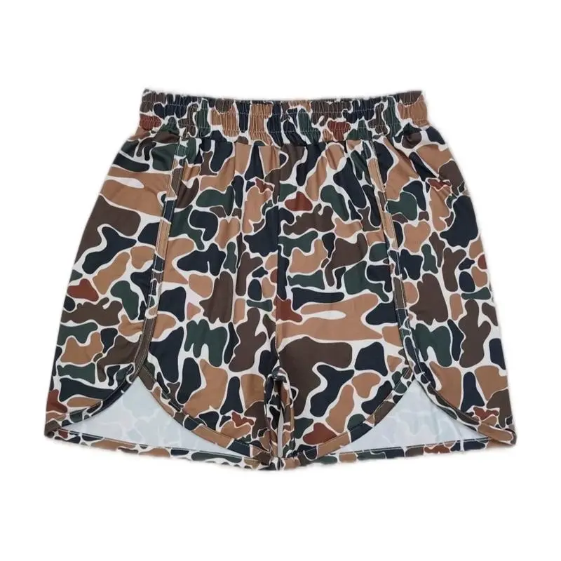 Women's Duck Camouflage High-Waisted Loose Casual Breathable Athleisure Street Shorts, Women's Valentines Day Clothing