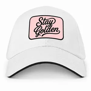 "Stay Golden" Unisex Adjustable Baseball Cap, Sun Hat for Outdoor Travel, Beach Casual Wear (Spring Summer)