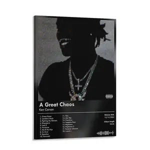 Ken Carson "A Great Chaos" Album Poster - Custom Rap Wall Art Print for Bedroom, Living Room, Dorm, Bathroom Decor