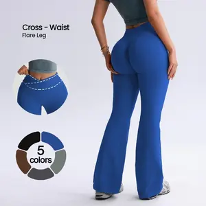 Hijesse Women's High Waist Flare Leggings Tie Dye Stretchy Tummy Control Butt Lift Yoga Pants Workout Fitness Activewear Sportswear Comfortable High Stretch Fabric