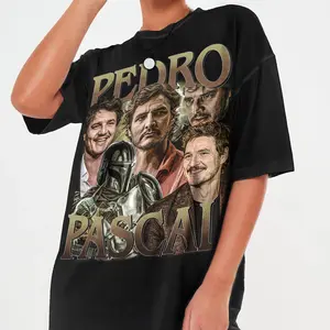 Personalize PEDRO PASCAL Shirt, Actor Pedro Pascal Shirt Retro 90s, Javier Peña, Narco Pedro Pascal Fans Gift