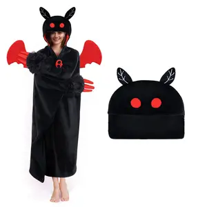 Wearable Hooded Blanket for Adults & Kids, Super Soft Plush Fleece & Sherpa Hoodie Throw Cloak, Cozy Warm Costume-Style Blanket, Multiple Designs