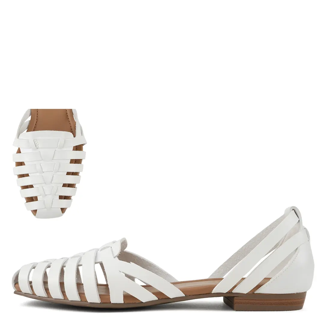 Women's Bohemian Flat Sandals, Woven Leather Strappy Open Toe Design for Casual All-Day Summer Wear, Casual Comfy Sandals, Flat Heel, Ankle, Plain, Secure Strap, Elegant, Stylish, Boho Style Sandals