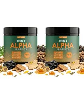 Alpha 10-in-1 Shilajit Gummies for Men & Women | Energy, Stamina & Focus | Ashwagandha, Tongkat Ali, Maca ,Vegan| Zero Sugar| 30 Count-Summervibes