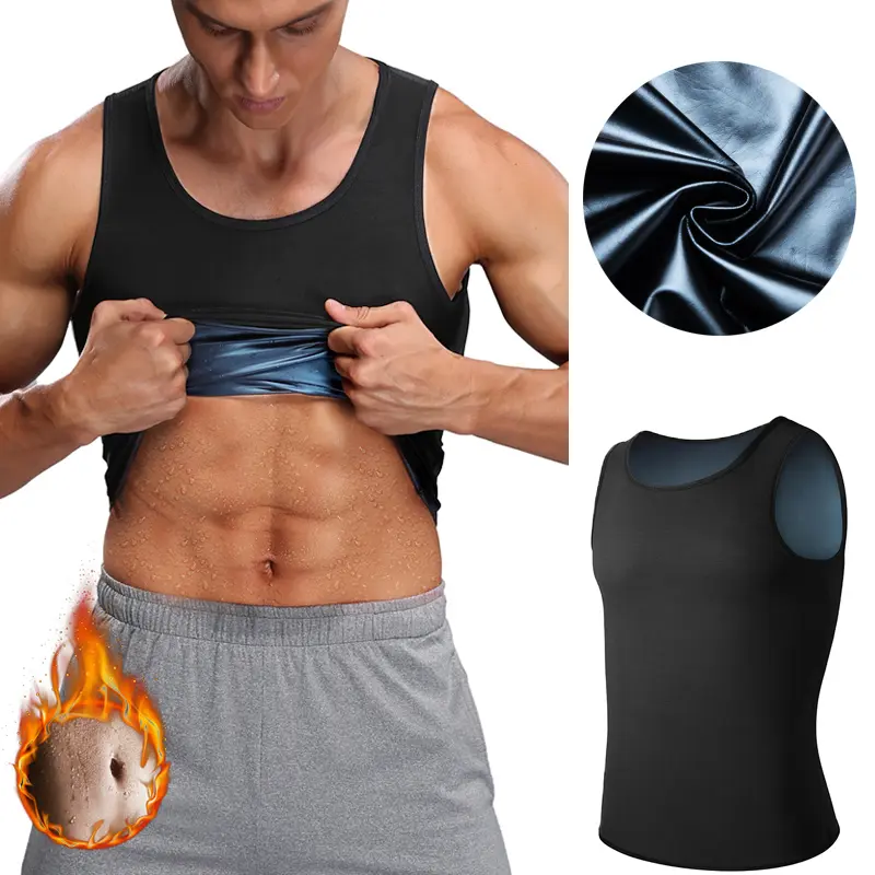 Menswear Body Shaper Shapewear Sweat Vest for Gym  Sauna Suits Sports Tummy Control Workout Tank Top Breathable Comfortable Shirt Compression Stretch Soft Fabric Fitness