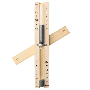 Sauna Hourglass Sand Timer 20 Minute,Rotating Sand Clock 20 Min,Wooden White Sand Watch,Reloj De Arena,Hear Resistant Wood Hour Glass Sandglass for SPA &Sauna Room