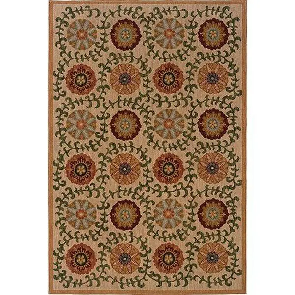Infinity 2175E Beige/ Green Area Rug