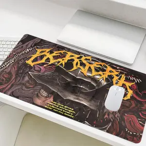 Berserk Pattern Mouse Pad, 1 Count Large Gaming Mouse Pad, Non-slip Rubber Base Mousepad, Desk Keyboard Pad, Corporate Work Desk Accessories, Fun Desk Supplies for Home Office Dormitory, Aesthetic Desk Accessories