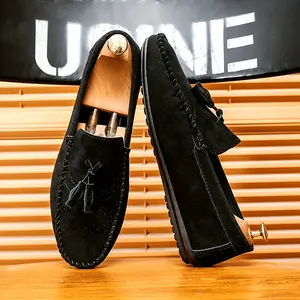 [Casual Loafers] Beige Men's Slip-On Loafers |   Casual & Business Casual Shoes with Soft Upper, Breathable Lining & Non-Slip Sole - Easy Slip-On Design for Spring Summer Fall Footwear Boy