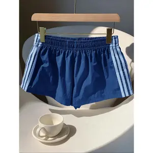 Deep Gym Shorts with Side Stripes, Lightweight Shorts, Breathable Quick-Dry Casual Running Gym Wear, Simple Versatile Design for Men & Women