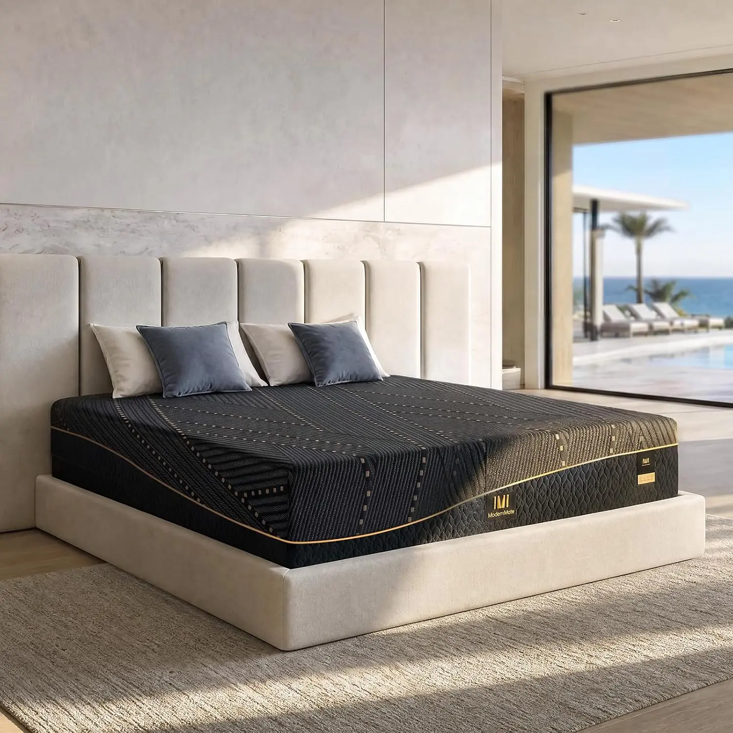 ModernMate 14-Inch King Memory Foam Mattress - Premium Cooling Copper Gel, Breathable, CertiPUR-US Certified, Fiberglass-Free, Made in USA, Motion Isolate, Cooling Bedding for Hot Sleepers, 360° Cooling Mattresses