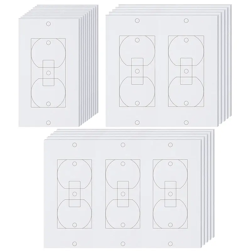 20Pcs EVA Foam Insulating Wall Outlet Insulators - Double-Gang Electrical Sealers for Car Interior Wall Lights, Switch Sockets, Energy Efficiency Boost
