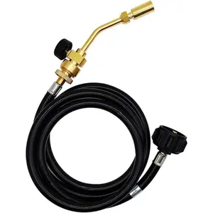 Propane Torch Welding Torch Soldering BBQ Torch with Regulating Valves 1.8M Hose Welding Tool Easy Install Easy to Use - Home Improvement.