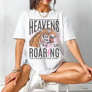 The Heavens Are Roaring Tshirt, Bible Verse Shirt, Religious Shirt, Christian Shirt, 80s Faith Shirt, 90s Aesthetic Clothing